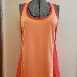 Pink and coral workout tank top